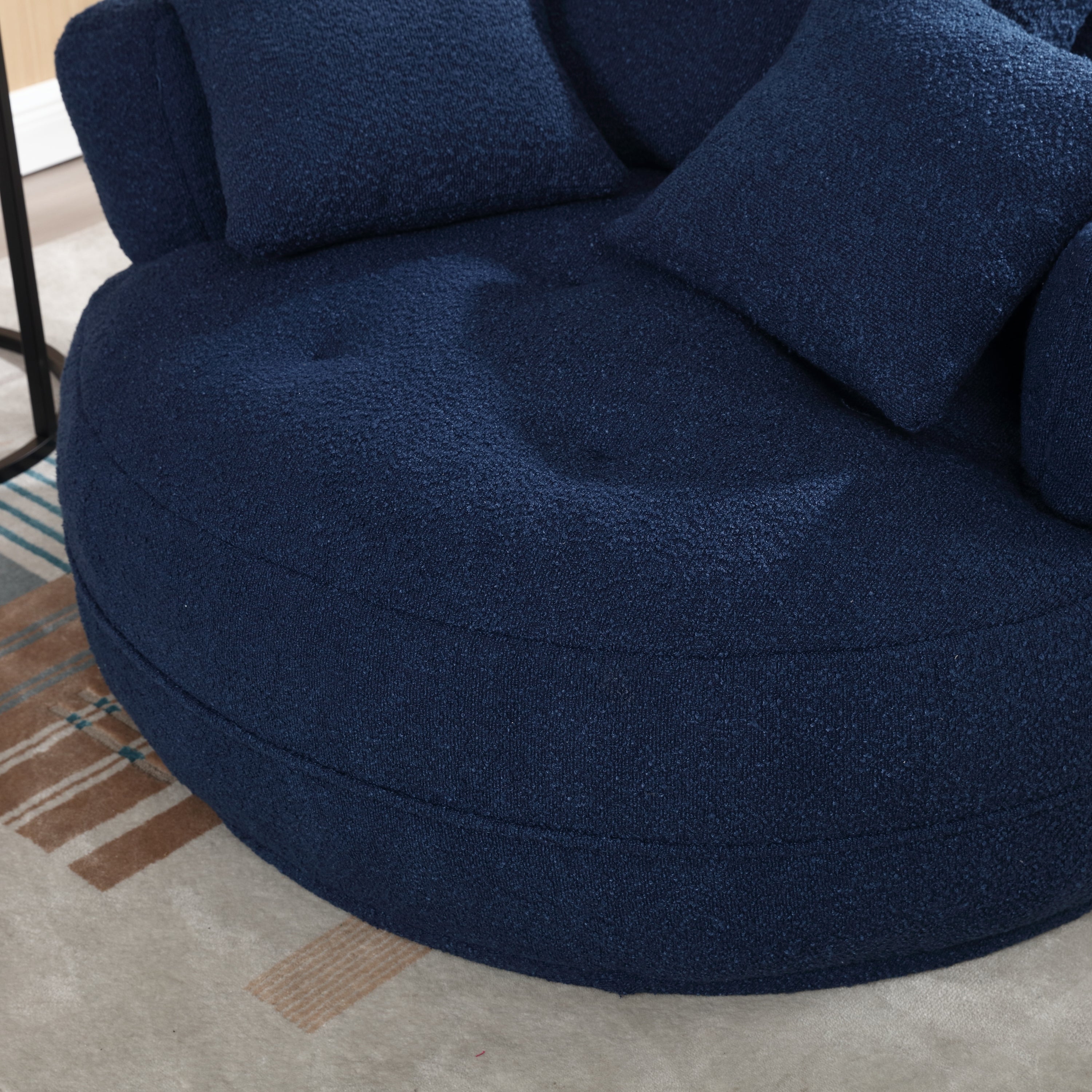 Chenille Sponge single sofa,No Assembly Required,Fluffy Modern Sleeper