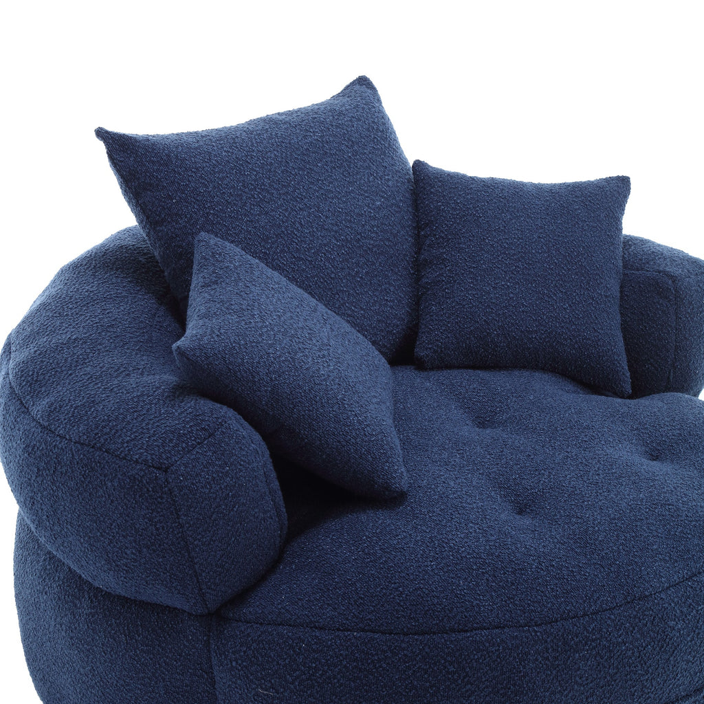 Chenille Sponge single sofa,No Assembly Required,Fluffy Modern Sleeper