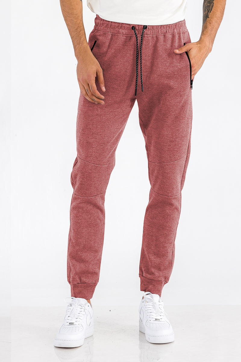 Men's Heathered Ctton Drawstring Joggers