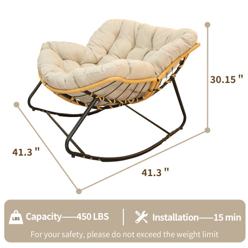 Cozy Retreat Modern Rattan Papasan Chair