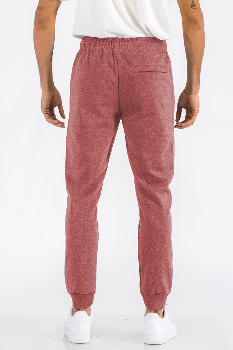 Men's Heathered Ctton Drawstring Joggers