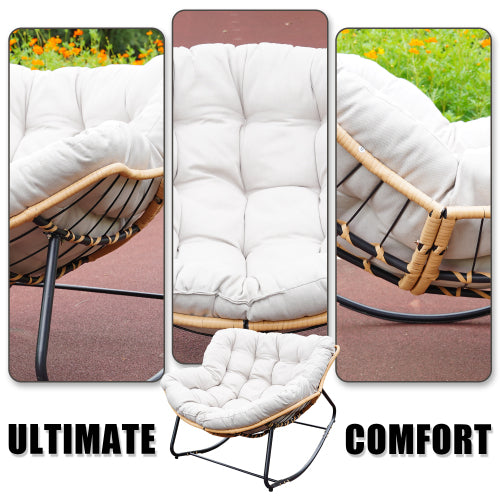 Cozy Retreat Modern Rattan Papasan Chair
