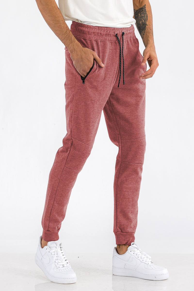 Men's Heathered Ctton Drawstring Joggers